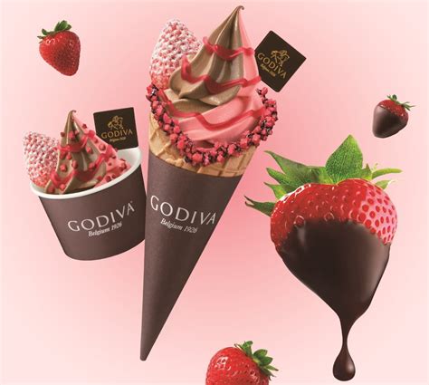 Godiva S Godiva Soft Ice Cream Strawberry Strawberry Dip And Other