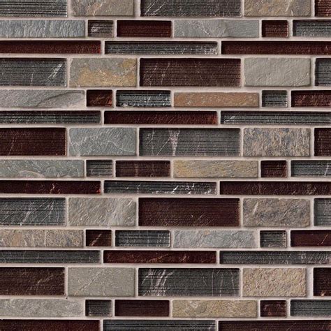 Creating a plumb, or perfectly to cut the tiles themselves, it's best to rent a saw designed for cutting ceramic, stone, or glass. Urbano Interlocking Glass Stone Blend Mosaic Tile - SMOT ...