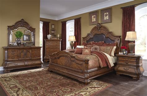 Metal, wood, or upholstered bed frames are sturdy and built to last. Michael Amini Tuscano Traditional Luxury Bedroom Set ...