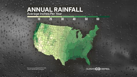 Annual Rainfall In The Contiguous United States Maps On The Web