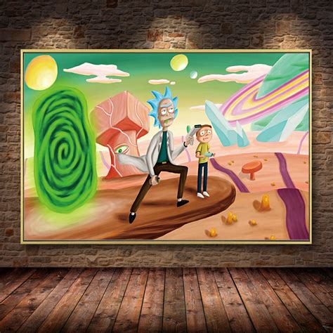 Rick And Morty 2 Canvas Poster Canvas Print Wall Art Home Etsy