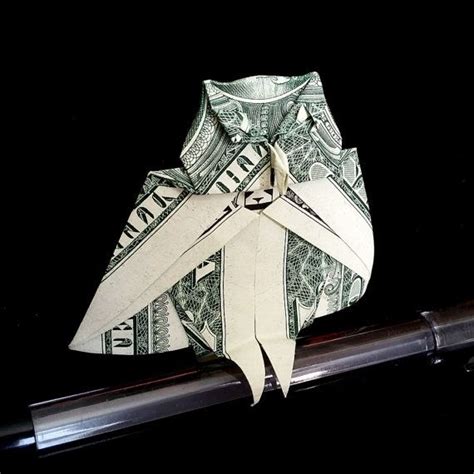 Origami Owl Art Sculpture Money Figurine Bird Charm Handmade Etsy In
