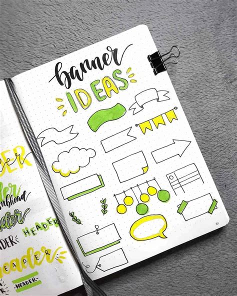 Easy And Creative Bullet Journal Banners Masha Plans