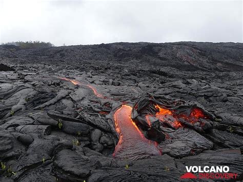 Kilauea Volcano Hawaii Lava Flows 22 March 2018 Active Pahoehoe