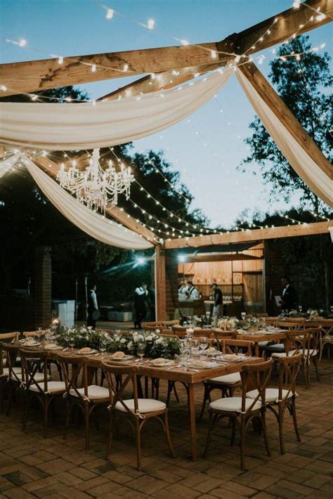 Elegant Outdoor Reception Decor With A Rustic Twist Image By The