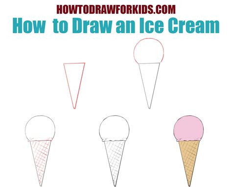 How To Draw Ice Cream For Beginners Simple Drawing Tutorial For Kids