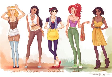 Classic Disney Princesses Reimagined As Fashionable Modern Day Disney