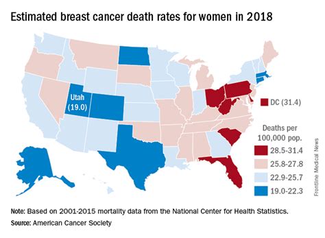 Breast cancer is the most common cancer diagnosed in the united states, after skin cancer. Breast cancer deaths projected for 2018 | MDedge ...
