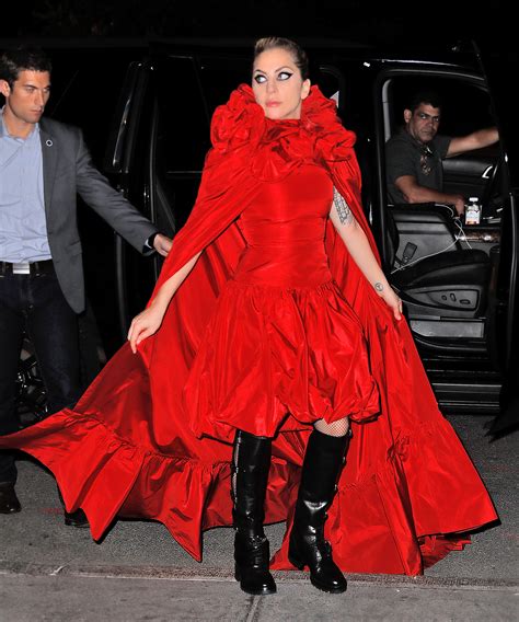 Lady Gaga Steps Out In Valentino Couture To Promote Joanne Vogue