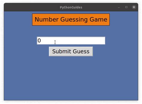 Python Tutorial Make A Gui Number Guessing Game With