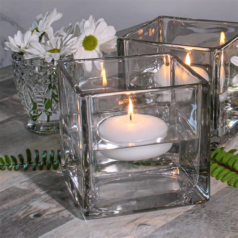 Richland Square Glass Cube Vase Set Of 36 4 5 6 Save On Crafts
