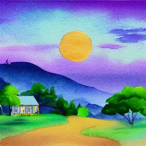 Top More Than 72 Watercolor Drawing Scenery Easy Latest Vn