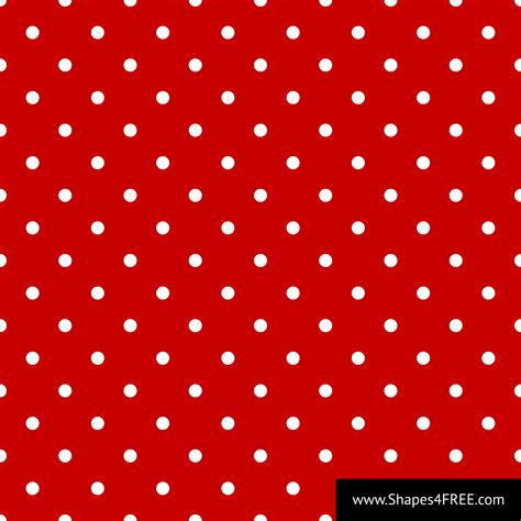 Red And White Polka Dot Vector Pattern Shapes4free
