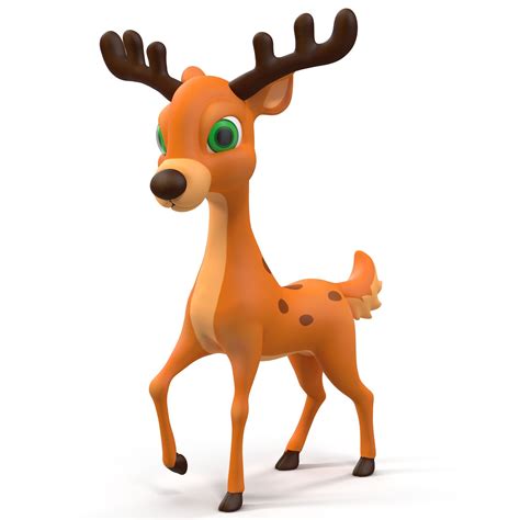 Cartoon Deer Rigged http://www.turbosquid.com/3d-models/cartoon-deer ...