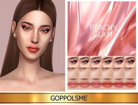 Goppols Me Gpme Gold Peachy Glam Set Download At Goppolsme Sims