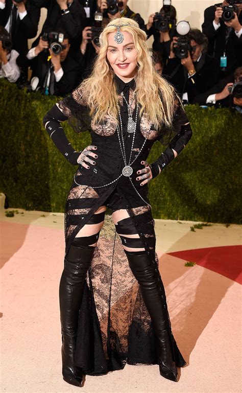 Met Gala 2016 Madonna Flashes Pert Derrière In Racy Sheer Lace Gown Celebrity News Showbiz