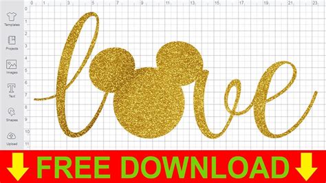 Disney SVG Free Cutting Files for Cricut Love Disney SVG - YouTube