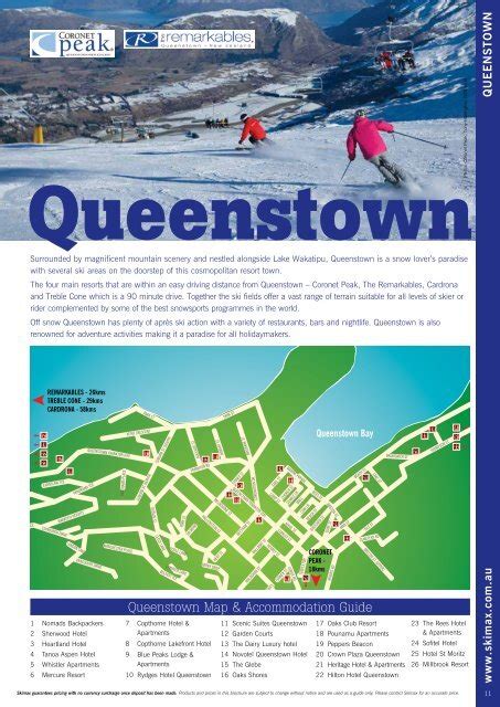 Queenstown Map And Accommodation Guide Ski Max Direct