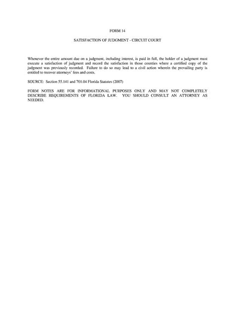 Satisfaction Of Judgment Form Florida Fill Out And Sign Online Dochub