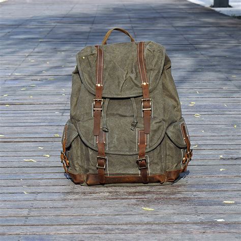Waxed Canvas Backpack By Eazo