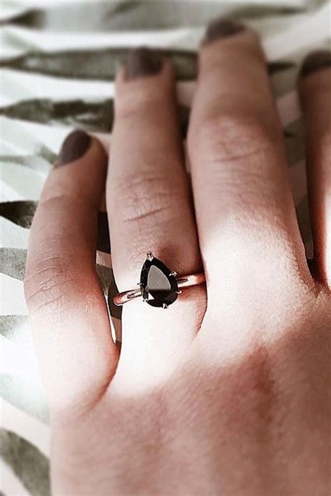 Unique Black Diamond Engagement Rings Engagementring Proposal