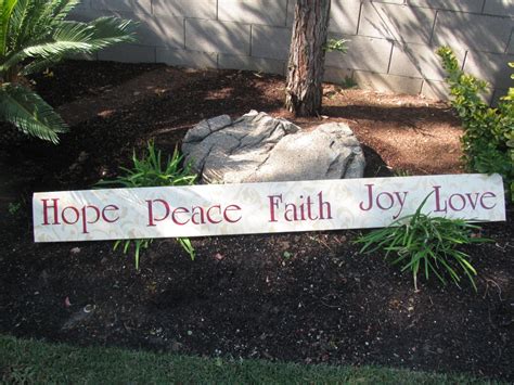 Hope Peace Faith Joy Love Sign