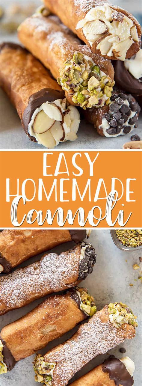 The Easiest Homemade Cannoli Recipe Video • The Crumby Kitchen