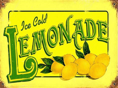 ice cold lemonade retro metal sign plaque or fridge magnet etsy uk