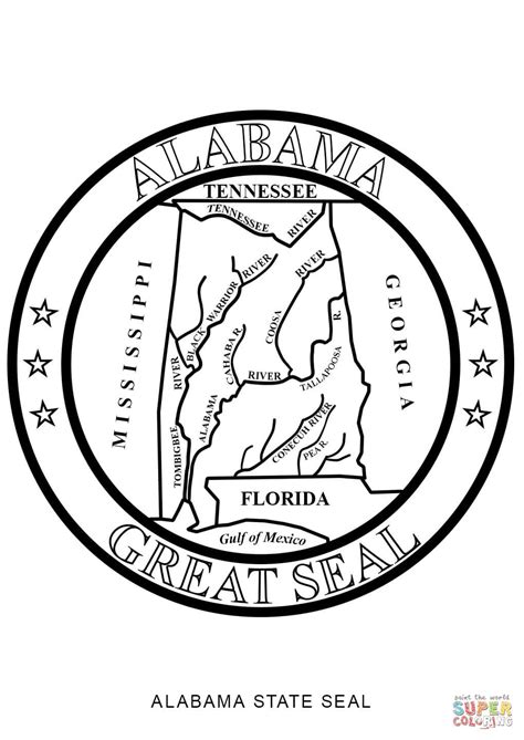 Alabama State Symbols Coloring Pages Coloring Home