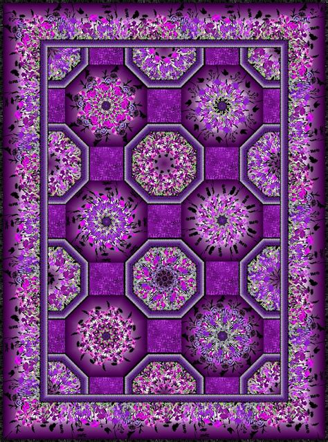 Dreamscapes 2 One Fabric Kaleidoscope Quilt Kit Jason Yenter In The
