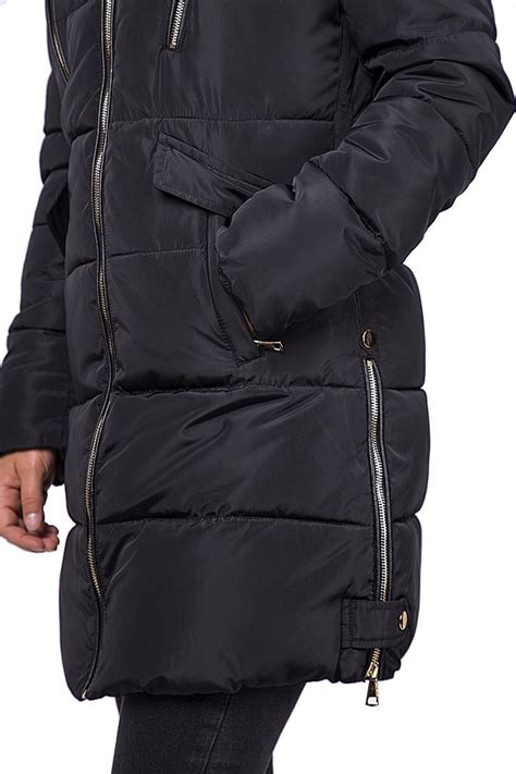 Womens Plus Size 16 18 20 22 Premium Faux Fur Padded Coat Hooded Parka