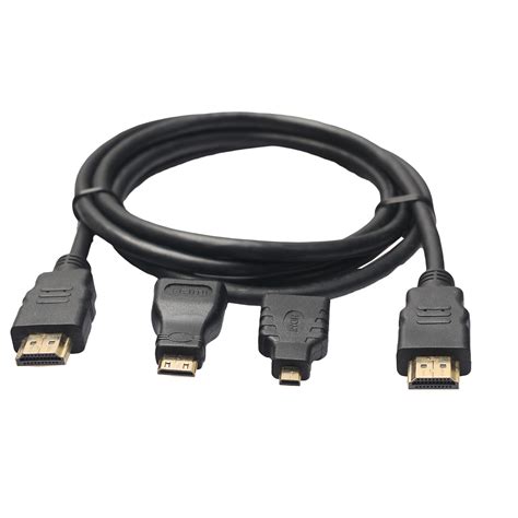 High Speed 3 In1 Hdmi To Hdmi Mini Micro Hdmi Cable For Xbox 360 Hdtv