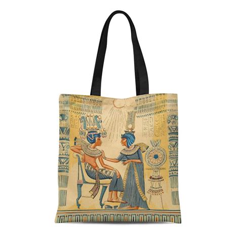 Ashleigh Canvas Tote Bag Man Vintage Antique Ancient Egyptian Woman
