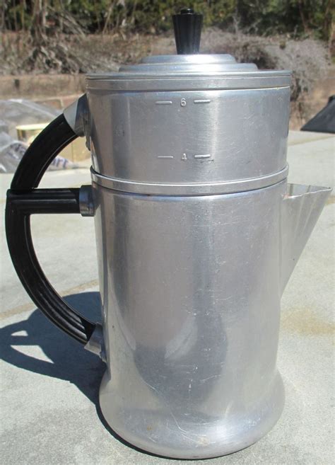 Vintage 1930s Wear Ever Tacuco No 956 Six Cup Aluminum Drip Coffee