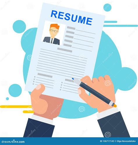 Resume of Potential Employee. Job Seekers and Vacancies, Hiring and