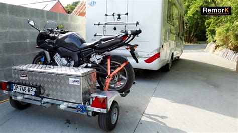 Pull behind motorcycle trailers are an easy way to bring what you want, when you want. RemorK Easy Load - YouTube