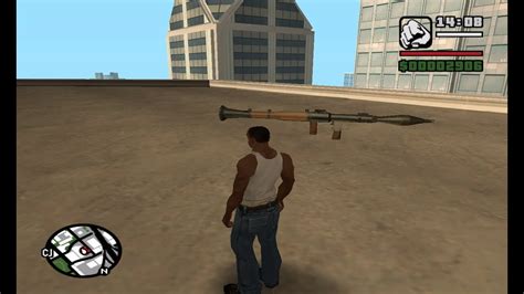 Gta San Andreas How To Get Rocket Launcher In The Beginning Youtube