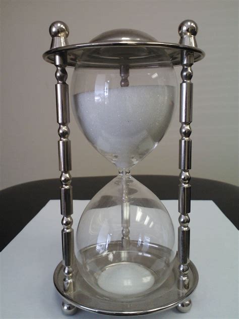 Nickel Plated Hourglass Purchased From The Czech Republic Hourglass