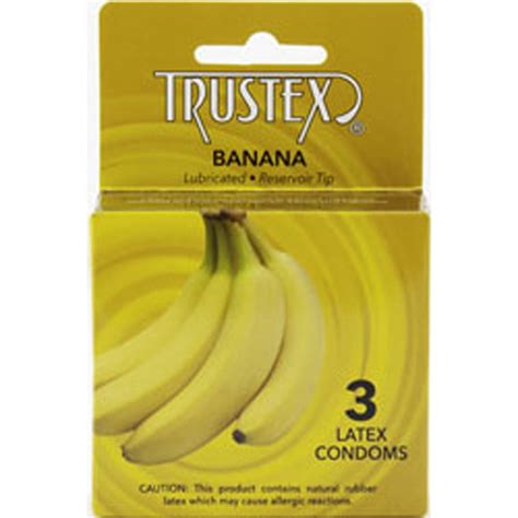 Al 4025 Trustex Flavored Lubricated Condoms 3 Pack Banana Honeys Place