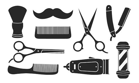 Contents  show 1 best men's haircuts. Set Of 9 Barbershop Icons Isolated On White Background 9 ...