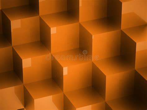 Orange Cubes Background Rendered Stock Illustrations 151 Orange Cubes