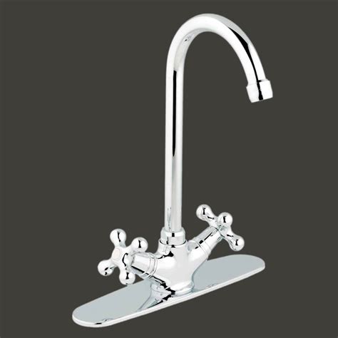 Gooseneck/high arc white kitchen faucets. Kitchen Gooseneck Faucet Chrome Swivel Centerset 2 Handles