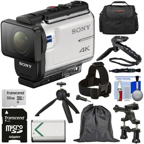 sony action cam fdr x3000 wi fi gps 4k hd video camera camcorder with action mounts 32gb card