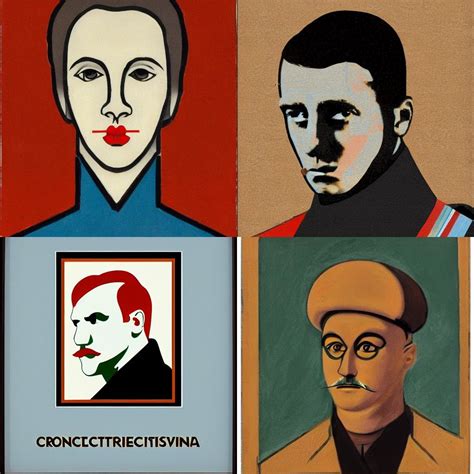 A Portrait In The Style Of Constructivism Ai Generated Artwork
