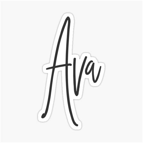 Ava Name Sticker Sticker For Sale By Lucabeardesigns Redbubble