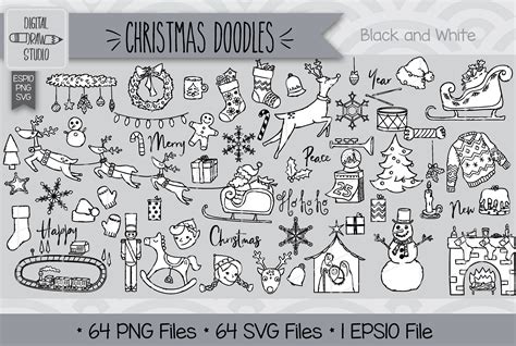 Christmas Eve Clipart Black And White