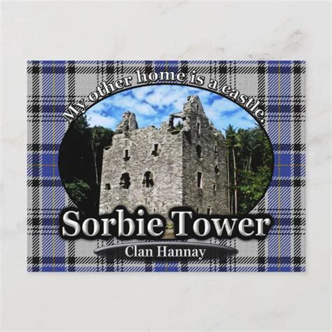 Clan Hannay Tartan Sorbie Tower Scotland Postcard Zazzle