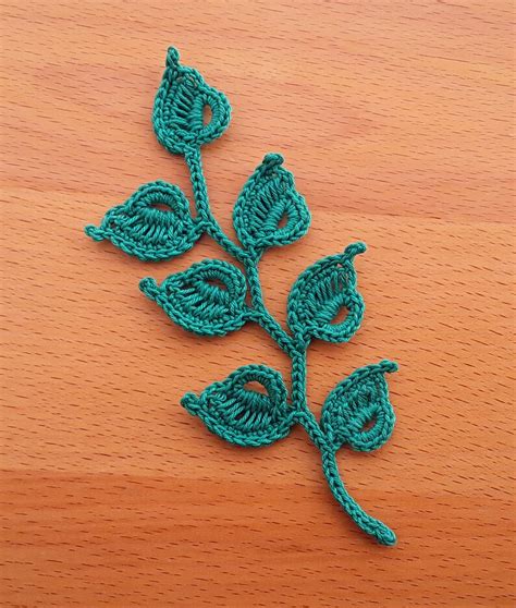 Irish Crochet Leaf Pattern Irish Crochet Applique Pattern Etsy
