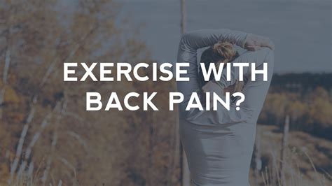 Exercising With Back Pain Youtube