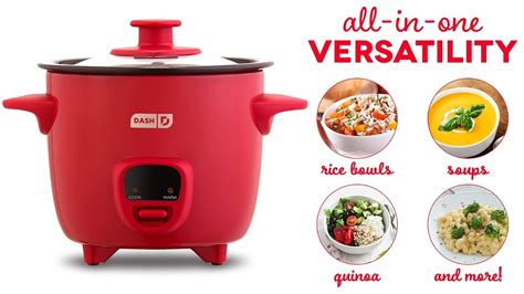 Dash Mini Rice Cooker Steamer With Removable Nonstick Pot Keep Warm